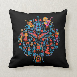 Disney Pixar Coco Colourful Character Tree Throw Pillow