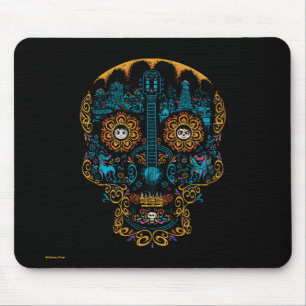 Disney Pixar Coco   Colourful Ornate Skull Guitar Mouse Pad