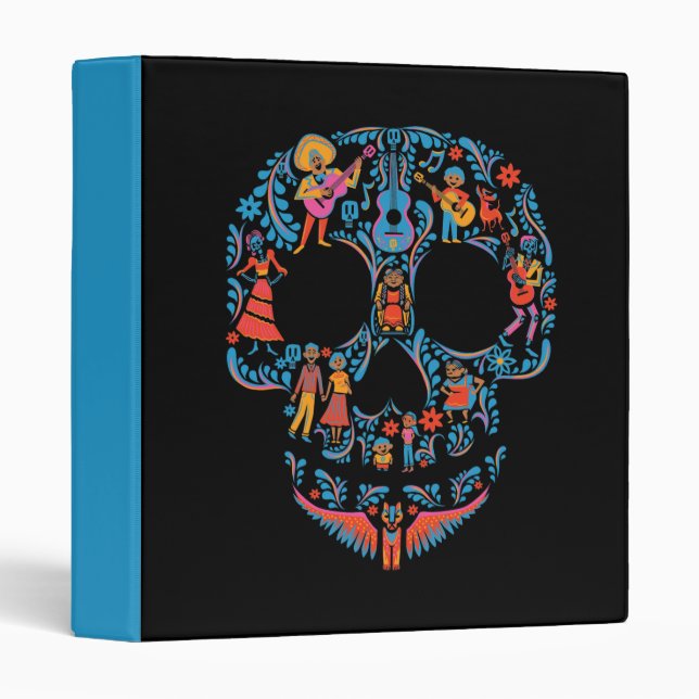 Disney Pixar Coco | Colourful Sugar Skull Binder (Front/Spine)