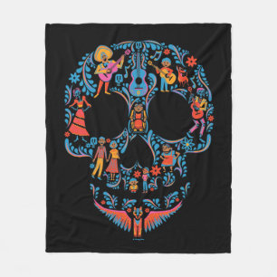 Disney Pixar Coco Colourful Sugar Skull Fleece Blanket