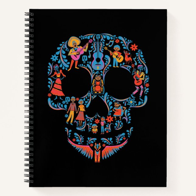 Disney Pixar Coco | Colourful Sugar Skull Notebook (Front)