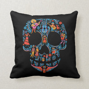 Disney Pixar Coco Colourful Sugar Skull Throw Pillow