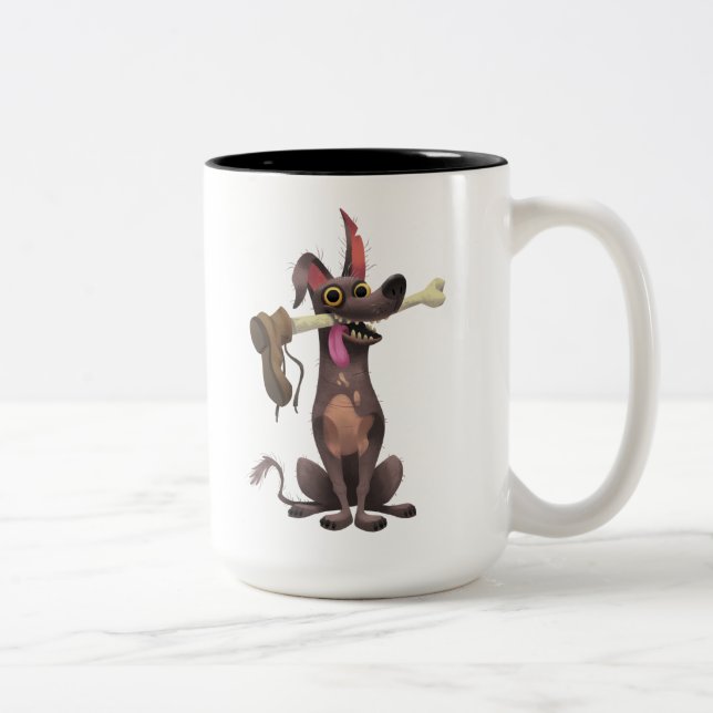 Disney Pixar Coco | Dante | Funny Bone with Shoe Two-Tone Coffee Mug (Right)