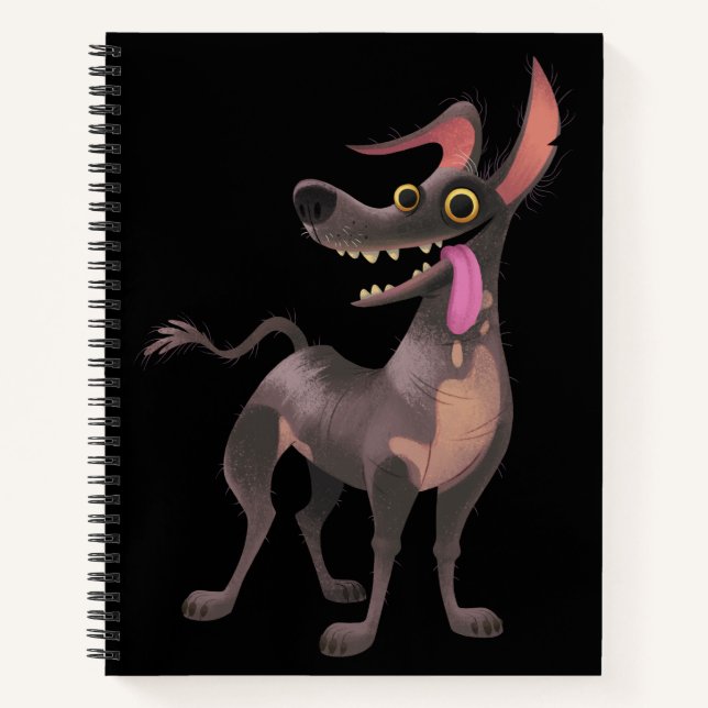 Disney Pixar Coco | Dante | Funny Tongue Out Notebook (Front)