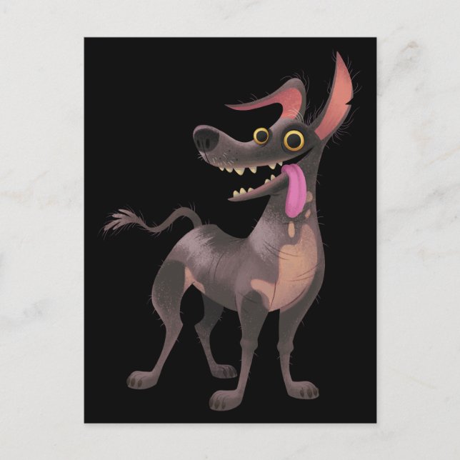 Disney Pixar Coco | Dante | Funny Tongue Out Postcard (Front)