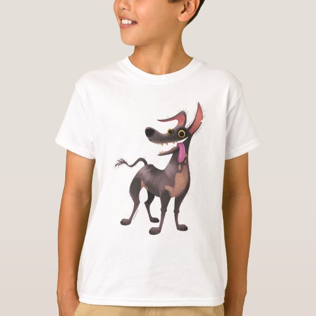Disney Pixar Coco | Dante | Funny Tongue Out T-Shirt (Front)