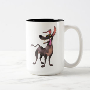 Disney Pixar Coco   Dante   Funny Tongue Out Two-Tone Coffee Mug