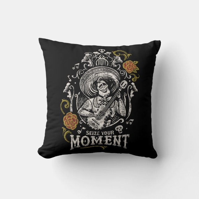 Disney Pixar Coco | Ernesto | Inspirational Quote Throw Pillow (Front)