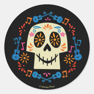 Disney Pixar Coco   Gothic Sugar Skull Classic Round Sticker