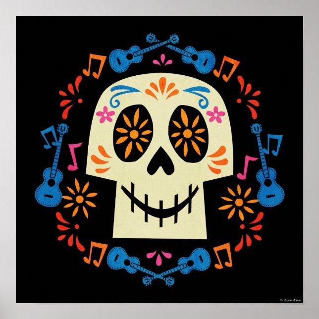 Disney Pixar Coco | Gothic Sugar Skull Poster (Front)