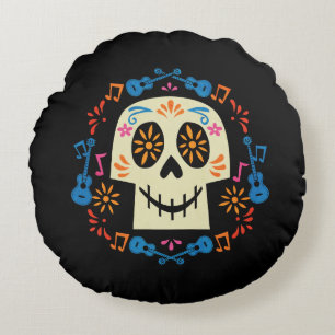 Disney Pixar Coco Gothic Sugar Skull Round Pillow