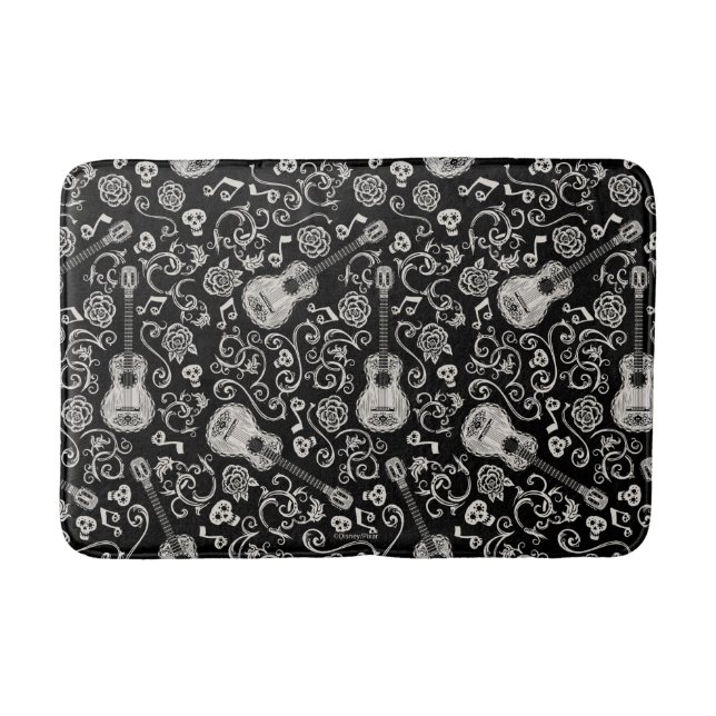 Disney Pixar Coco | Guitar & Rose Pattern Bath Mat (Front)