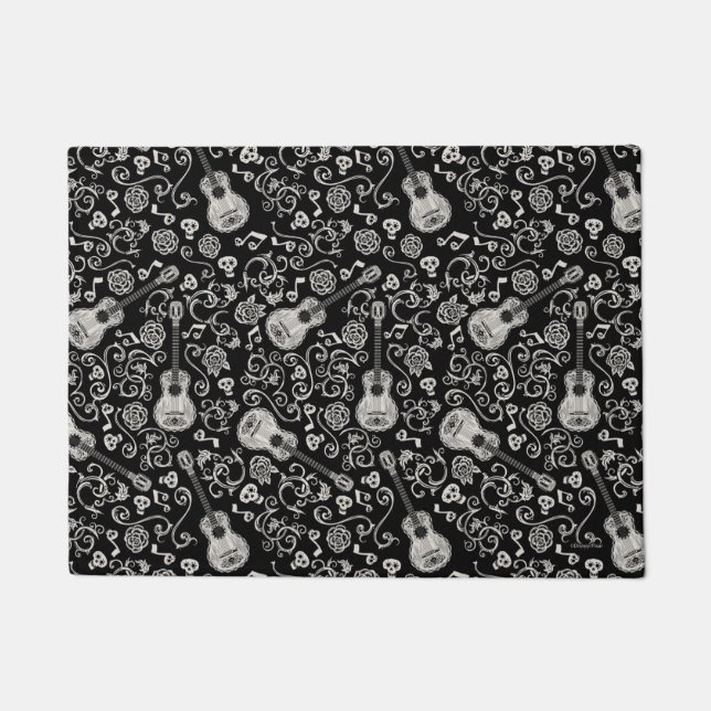 Disney Pixar Coco | Guitar & Rose Pattern Doormat (Front)