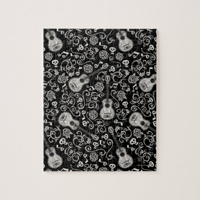 Disney Pixar Coco | Guitar & Rose Pattern Jigsaw Puzzle (Vertical)