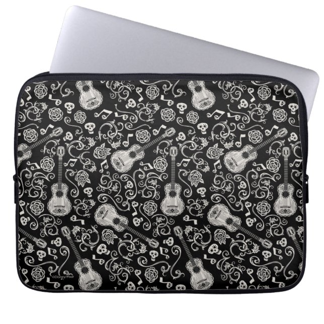 Disney Pixar Coco | Guitar & Rose Pattern Laptop Sleeve (Front)