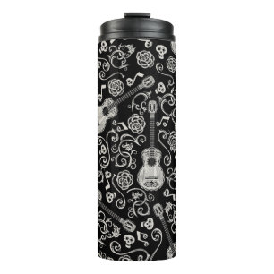Disney Pixar Coco   Guitar & Rose Pattern Thermal Tumbler