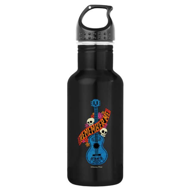 Disney Pixar Coco | Guitar Sugar Skulls Typography 532 Ml Water Bottle (Front)