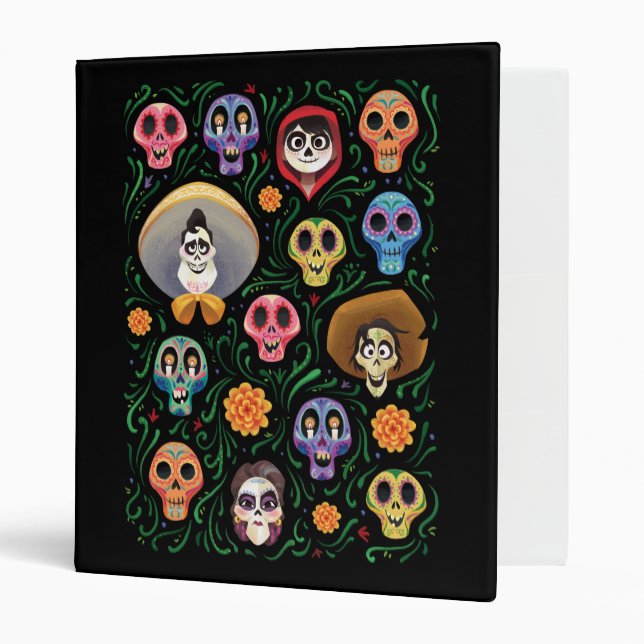 Disney Pixar Coco | Land of the Dead - Sugar Skull Binder (Front/Inside)