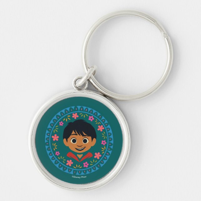 Disney Pixar Coco | Miguel | Floral Graphic Keychain (Front)