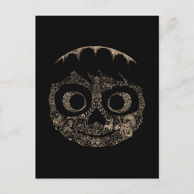 Disney Pixar Coco | Miguel | Ornate Skull Graphic Postcard (Front)