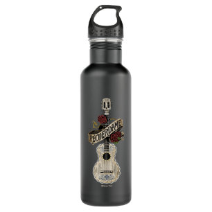 Disney Pixar Coco   Rustic Recuerdame Guitar 710 Ml Water Bottle