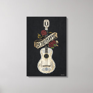 Disney Pixar Coco Rustic Recuerdame Guitar Canvas Print