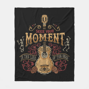 Disney Pixar Coco   "Seize Your Moment" Quote Fleece Blanket