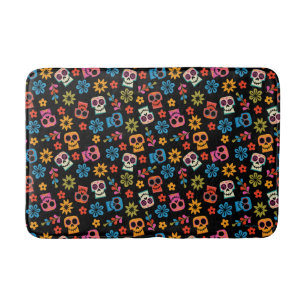 Disney Pixar Coco   Sugar Skull & Floral Pattern Bath Mat