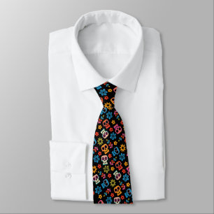 Disney Pixar Coco   Sugar Skull & Floral Pattern Tie