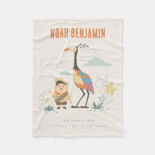 Disney Pixar Up Baby Blanket with Birth Stats