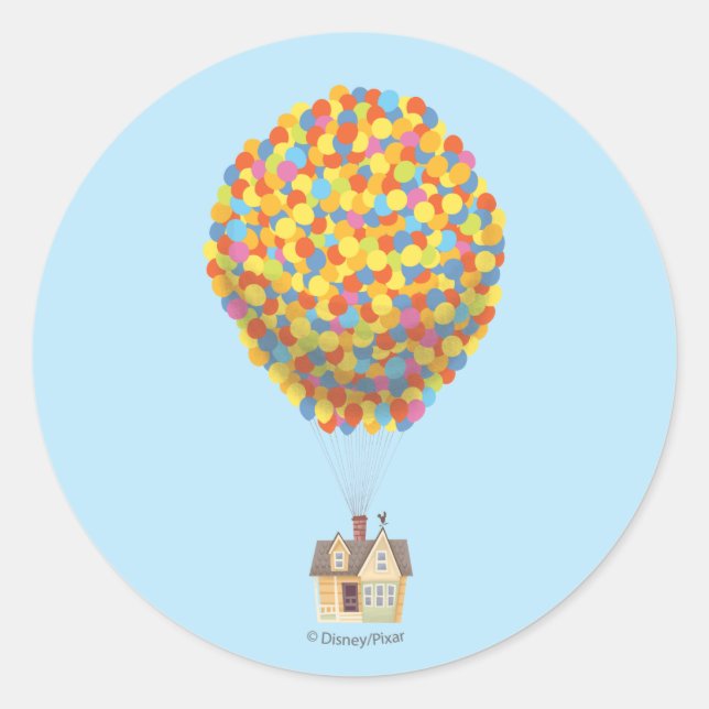 Disney Pixar UP | Balloon House Pastel Classic Round Sticker (Front)