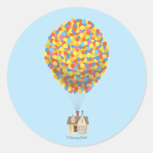 Disney Pixar UP   Balloon House Pastel Classic Round Sticker