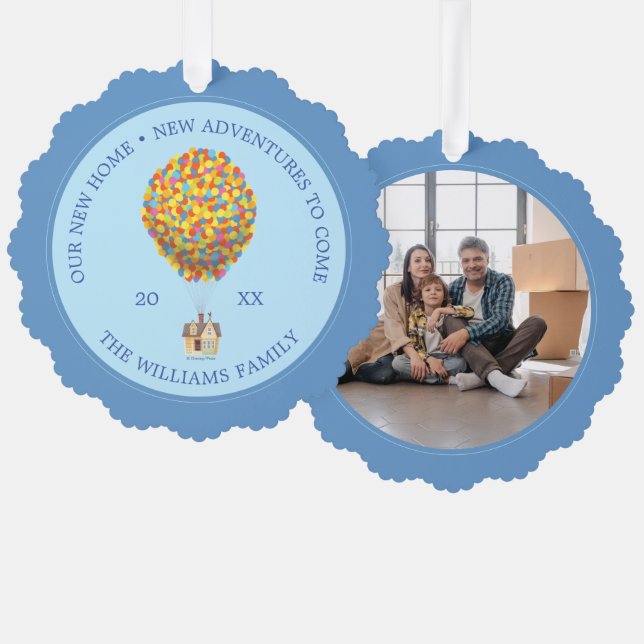 Disney Pixar UP | Balloon House Pastel Ornament Card (Front/Back)