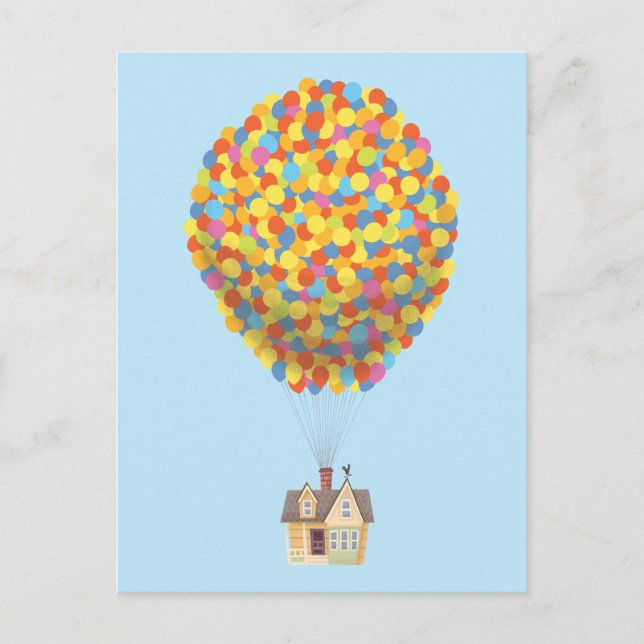 Disney Pixar UP | Balloon House Pastel Postcard (Front)