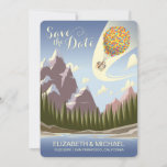 Disney Pixar Up Wedding | Save the Date Card<br><div class="desc">This magical design has been inspired by the Disney/Pixar cartoon adventure, Up. Bring the enchantment of the romantic comedy animation to your wedding day with this fun, Up-lifting design that will ensure that your guests save the date for your wedding day! See the impossible become possible as a sea of...</div>