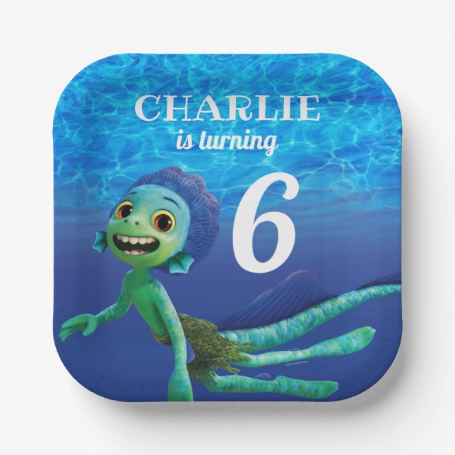 Disney Pixar's Luca Birthday  Paper Plate (Front)