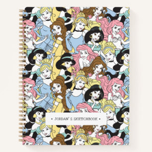 Disney Princess   Add Name Sketch Notebook