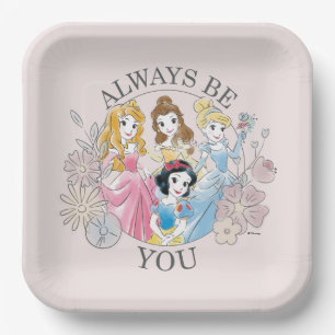Disney Princess Always Be You Paper Plate