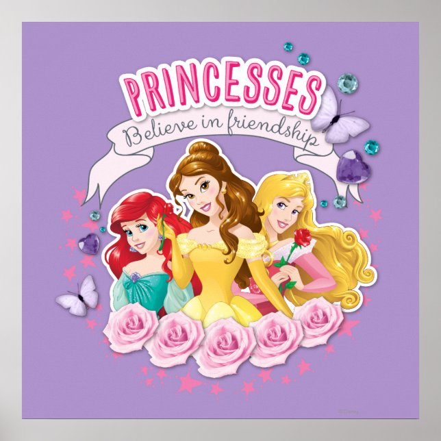 Disney Princess | Ariel, Belle and Aurora Poster (Front)