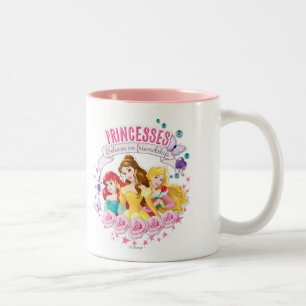 Disney Princess   Ariel, Belle and Aurora Two-Tone Coffee Mug