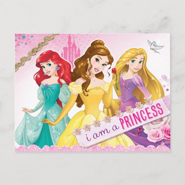 Disney Princess | Ariel, Belle and Rapunzel Postcard (Front)