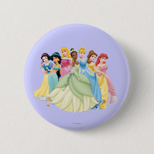 Disney Princess   Aurora, Tiana, Cinderella Centre 2 Inch Round Button