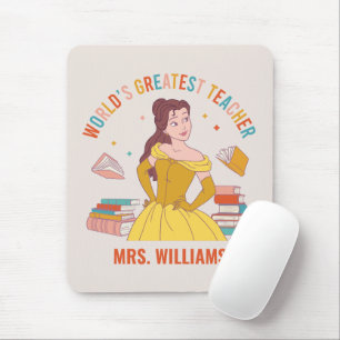 Disney Princess Belle   World's Greatest Teacher Mouse Pad