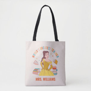 Disney Princess Belle   World's Greatest Teacher Tote Bag
