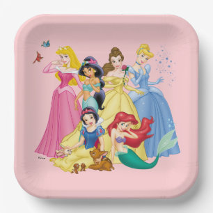 Disney Princess   Birds and Animals Paper Plate