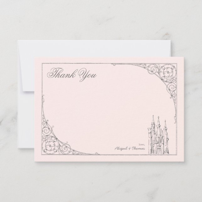 Disney Princess Castle | Baby Shower Thank You Invitation (Front)