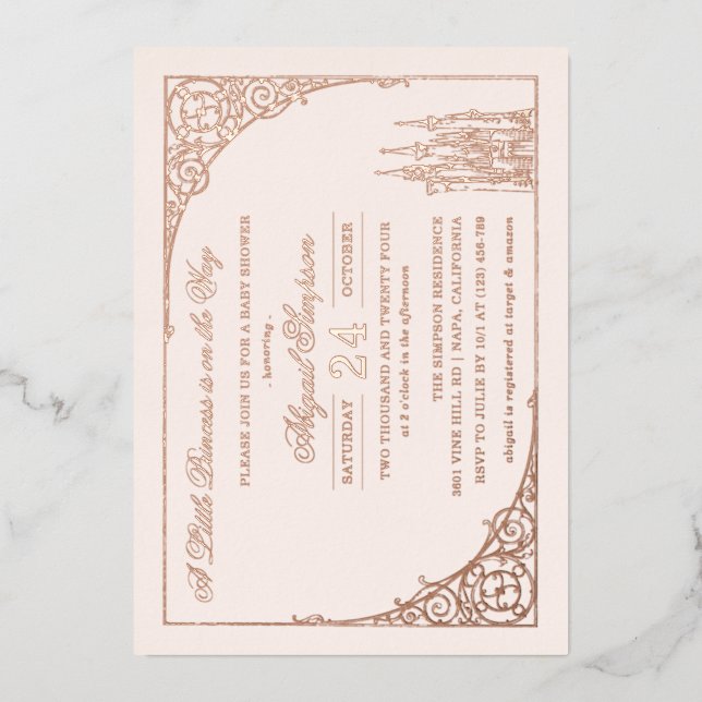 Disney Princess Castle | Fairy Tale Baby Shower (Front)