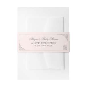 Disney Princess Castle   Fairy Tale Baby Shower Invitation Belly Band