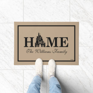 Disney Princess Castle   Home with Family Name Doormat