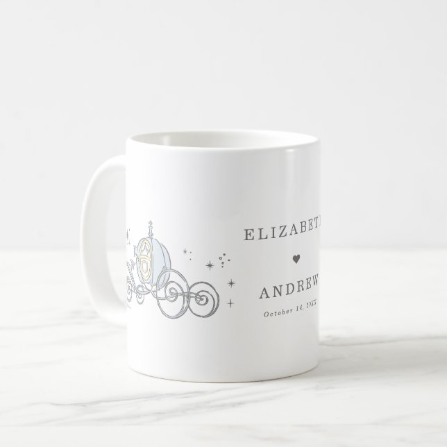 Disney Princess Cinderella Carriage Wedding  Coffee Mug (Front Left)